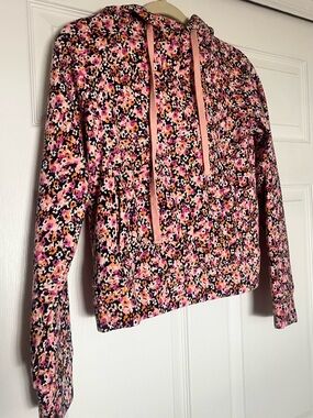 Urban Outfitters Floral Print Hoodie Womens Size Small Cotton Comfy
